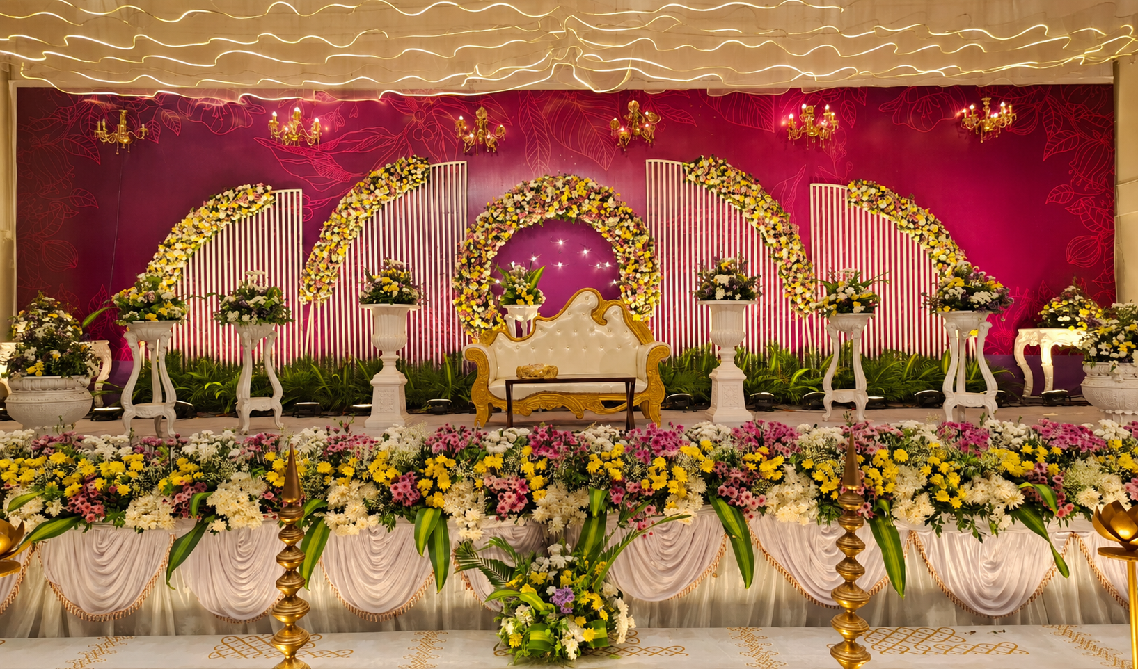 GNT Events luxury wedding stage decoration